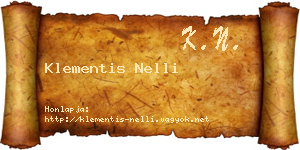 Klementis Nelli névjegykártya
